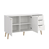 ebuy24 Bodo dressoir 2 deuren, 3 lades wit.