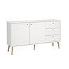 ebuy24 Bodo dressoir 2 deuren, 3 lades wit.