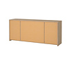 ebuy24 Next dressoir 4 deuren, 1 lade eiken decor, wit hoogglans.