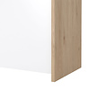 ebuy24 Next dressoir 2 deuren, 2 lades, 1 plank eiken decor, wit hoogglans.