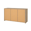 ebuy24 Next dressoir 2 deuren, 2 lades, 1 plank eiken decor, wit hoogglans.