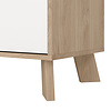 ebuy24 Ikast dressoir 4 deuren, 1 lade eiken decor, wit.