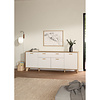 ebuy24 Ikast dressoir 4 deuren, 1 lade eiken decor, wit.