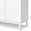 ebuy24 Roomers dressoir 3 deuren, 3 lades, 1 plank wit eiken decor structuur.