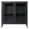 ebuy24 Dalby dressoir 2 glazen deuren zwart.