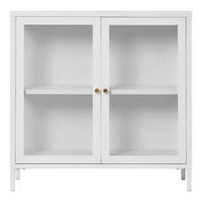 ebuy24 Dalby dressoir 2 glazen deuren wit.