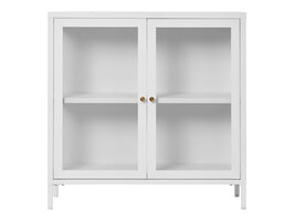 ebuy24 Dalby dressoir 2 glazen deuren wit.