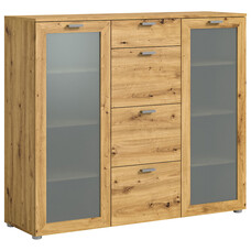 ebuy24 Xeno dressoir 4 laden 2 deuren eiken decor.