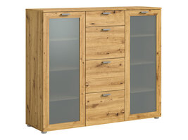 ebuy24 Xeno dressoir 4 laden 2 deuren eiken decor.