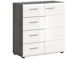 ebuy24 Salsa dressoir 4 laden 1 deur wit hoogglans.