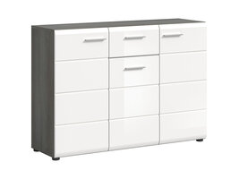 ebuy24 Salsa dressoir 1 lade 3 deuren wit hoogglans.