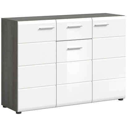 ebuy24 Salsa dressoir 1 lade 3 deuren wit hoogglans.