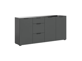 ebuy24 Ray dressoir 3 laden 3 deuren antraciet.