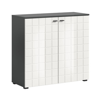 ebuy24 Monte dressoir 2 deuren wit hoogglans.