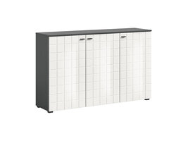 ebuy24 Monte dressoir 3 deuren wit hoogglans.