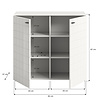 ebuy24 Monte dressoir 2 deuren wit hoogglans.