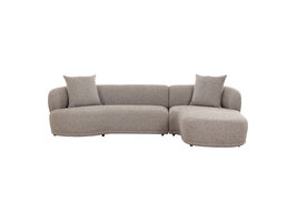 ebuy24 Kingston bank Met 2 kussens, rechtsdraaiend bruin.