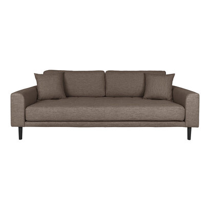 ebuy24 Lido bank 3 pers. met twee kussens bruin.