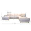 ebuy24 Nordic Ubank rechts gericht licht beige.