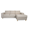 ebuy24 Nordic bank met chaise longue rechts gericht licht beige.