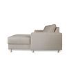 ebuy24 Nordic bank met chaise longue rechts gericht licht beige.