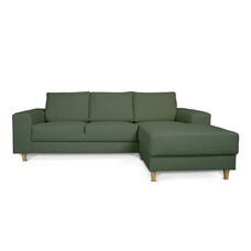 ebuy24 Nordic bank met chaise longue rechts gericht groen.