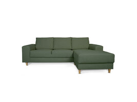 ebuy24 Nordic bank met chaise longue rechts gericht groen.