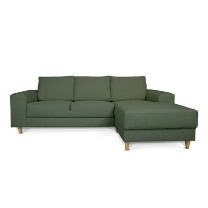 ebuy24 Nordic bank met chaise longue rechts gericht groen.
