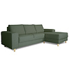 ebuy24 Nordic bank met chaise longue rechts gericht groen.