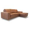 ebuy24 Nordic bank met chaise longue rechts gericht cognackleurig leer.