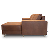 ebuy24 Nordic bank met chaise longue rechts gericht cognackleurig leer.