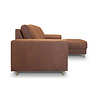 ebuy24 Nordic bank met chaise longue rechts gericht cognackleurig leer.