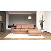 ebuy24 Nordic bank met chaise longue rechts gericht cognackleurig leer.