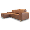 ebuy24 Nordic bank met chaise longue links gericht cognackleurig leer.
