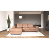 ebuy24 Nordic bank met chaise longue links gericht cognackleurig leer.