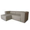 ebuy24 Heaven bank met chaise longue rechts of links gedraaid grijs zandkleurig.