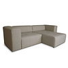 ebuy24 Heaven bank met chaise longue rechts of links gedraaid grijs zandkleurig.