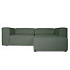 ebuy24 Heaven bank met chaise longue rechts of links gedraaid groen.
