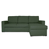 ebuy24 Odin slaapbank, hoekbank met opslag rechts of links gedraaid groen.