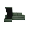 ebuy24 Odin slaapbank, hoekbank met opslag rechts of links gedraaid groen.