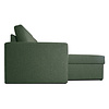 ebuy24 Odin slaapbank, hoekbank met opslag rechts of links gedraaid groen.