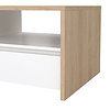 ebuy24 Next salontafel 2 lades, 2 planken eiken decor, wit hoogglans.