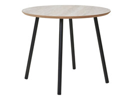 ebuy24 Aalst Bijzettafel Ø40cm beige travertin decor.