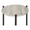 ebuy24 Leuven Bijzettafel Ø27cm beige travertin decor.