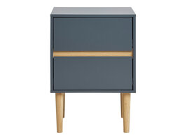 ebuy24 Bisley Bijzettafel 2 laden donkergrijs.