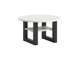 ebuy24 Seattle salontafel Ø75 cm 1 plank wit.