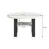 ebuy24 Seattle salontafel Ø75 cm 1 plank wit.