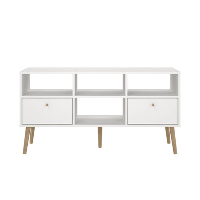 ebuy24 Bodo TV-meubel 2 lades, 4 planken wit.
