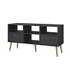 ebuy24 Bodo TV-meubel 2 lades, 4 planken matgrijs.