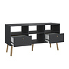 ebuy24 Bodo TV-meubel 2 lades, 4 planken matgrijs.
